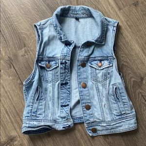 american eagle denim vest